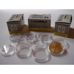 Kapsle na monety (10 sztuk) 24,5 mm