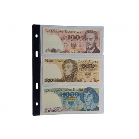 STRONA KARTA DO KLASERA ALBUMU NA BANKNOTY "A5" PREMIUM " TYP 3 "
