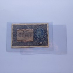 Kieszonki Folia ochronna TWARDE na banknoty 216 x 130 mm PREMIUM ( 50 sztuk )