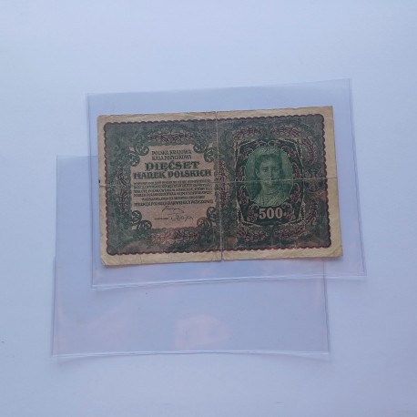 Kieszonki Folia ochronna TWARDE na banknoty 212 x 155 mm PREMIUM