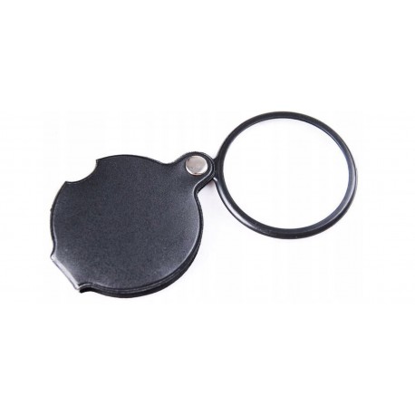 LUPA JUBILERSKA KIESZONKOWA SKŁADANA SZKŁO POWIĘKSZAJĄCE 50 mm ETUI